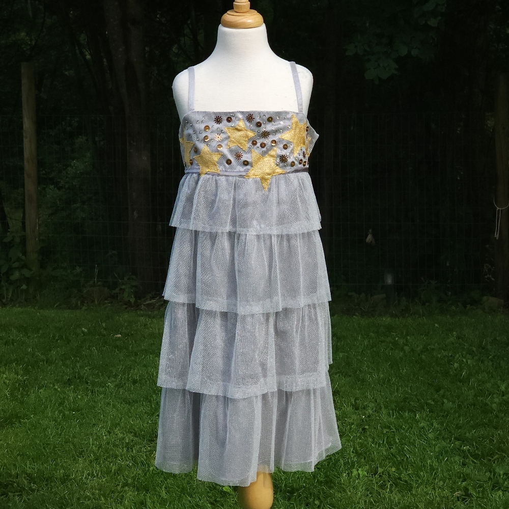 Silver star dress - one of a kind
